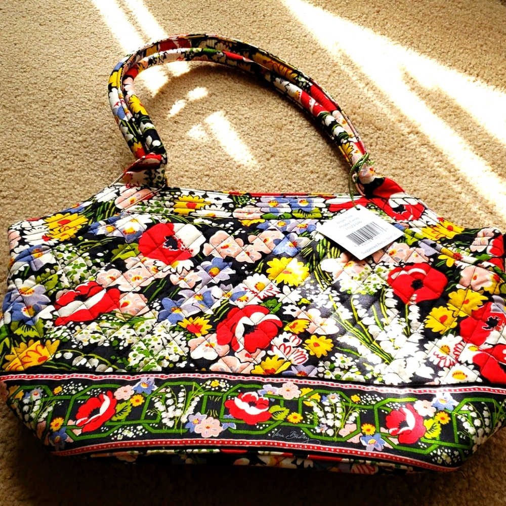 Angle Tote Poppy Fields purse